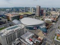 Aerial View Of Bridgestone Arena Home Of The Nashville Predators Royalty Free Stock Photo