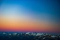 Aerial view of a bright sunset sky over Train Glacier, Pemberton, British Columbia, Canada Royalty Free Stock Photo