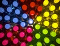 aerial view of brightly coloured liquer bottles Royalty Free Stock Photo