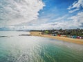Aerial view of Brighton Beach bathing huts