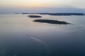 An amazing aerial shot of Brijuni islands, Istria, Croatia Royalty Free Stock Photo