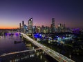 Aerial view of Brisbane city in Australia