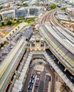 Aerial view of Bristol Temple meads train station Royalty Free Stock Photo