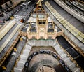 Aerial view of Bristol Temple meads train station Royalty Free Stock Photo