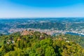 Aerial view of Brunate village near lake Como in Italy Royalty Free Stock Photo