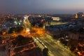 Aerial view at Bucharest - by night Royalty Free Stock Photo