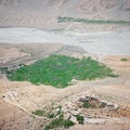 Aerial view of Buddhist temple monastery Key