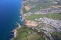 Aerial view of Bude in Cornwall Royalty Free Stock Photo