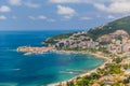 Aerial view of Budva, Monteneg Royalty Free Stock Photo