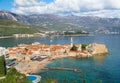 Aerial view of Budva Old Town, Montenegro