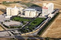 An aerial view of the Budweiser barley malting facility i