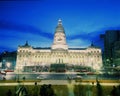 Aerial view of Buenos Aires and Plaza y Congreso de la Nacion with old domes in Buenos Aires, Argentina panoramic viux Royalty Free Stock Photo