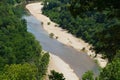 The aerial view of Buffalo River near Yellville, Arkansas, U.S Royalty Free Stock Photo