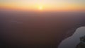 Aerial view of Bug river in Mazowsze region of Poland