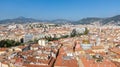 Aerial view on buildings and city, Old town in Nice, France Royalty Free Stock Photo