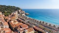 Aerial view on buildings and city, Old town in Nice, France Royalty Free Stock Photo