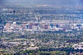 Aerial view of the buildings in downtown San Jose; Silicon Valley, California Royalty Free Stock Photo