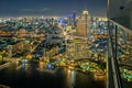 Aerial view of buildings from top roof panoramic picture Royalty Free Stock Photo