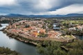 Aerial view of Buitrago del Lozoya in Madrid