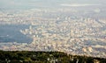 aerial view of bulgarian capital sofia taken from the top of vitosha mountain....IMAGE Royalty Free Stock Photo