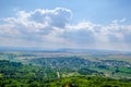 aerial view of bulgarian city madara situated on the shumen plateau and famous for its carving of konnik....IMAGE