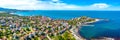 Aerial view of Bulgarian seaside town Ahtopol Royalty Free Stock Photo