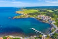 Aerial view of Bulgarian seaside town Ahtopol Royalty Free Stock Photo