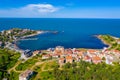 Aerial view of Bulgarian seaside town Ahtopol Royalty Free Stock Photo