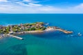 Aerial view of Bulgarian seaside town Ahtopol Royalty Free Stock Photo