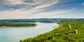 Aerial view of Bull Shoals lake in Branson, Missouri