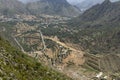 Aerial view of Buner from the top of the mountain Karakar pass Royalty Free Stock Photo
