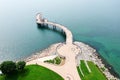 Aerial view of the Burlington Pier, Ontario, Canada Royalty Free Stock Photo