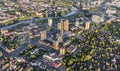 Aerial view of business district in Vilnius Royalty Free Stock Photo