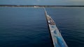 Aerial view of Busselton Jetty at sunset, Western Australia Royalty Free Stock Photo