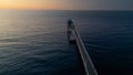 Aerial view of Busselton Jetty at sunset, Western Australia Royalty Free Stock Photo