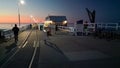 Aerial view of Busselton Jetty at sunset, Western Australia Royalty Free Stock Photo