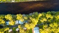 Aerial view of Busselton at sunset, Western Australia Royalty Free Stock Photo