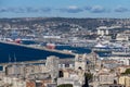 Aerial view of the bustling city of Marseille in France Royalty Free Stock Photo