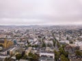 Aerial view of the busy streets of the City of San Francisco, California