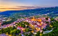 Aerial view of Buzet town in Istria, Croatia Royalty Free Stock Photo