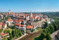 Aerial view of Bystrzyca Klodzka, Poland