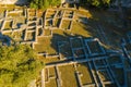 Aerial view of the Byzant Kastrum ruins Royalty Free Stock Photo