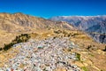 Scenery of Cabanaconde town in Peru