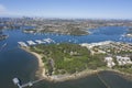 Aerial view of Cabarita Park. Royalty Free Stock Photo