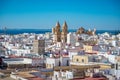 Aerial view of Cadiz, Sunny day in Cadiz - Spain Royalty Free Stock Photo