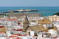 Aerial view of Cadiz from Torre Tavira, Andalucia, Spain Royalty Free Stock Photo