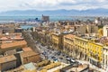 Aerial view of Cagliari old town, Sardinia, Italy Royalty Free Stock Photo
