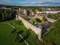 Aerial view. Cahir Castle. county Tipperary. Ireland Royalty Free Stock Photo