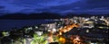 Aerial view of Cairns Queensland Australia at dusk light