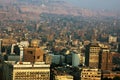 Aerial view of cairo during sunset in egypt in africa Royalty Free Stock Photo